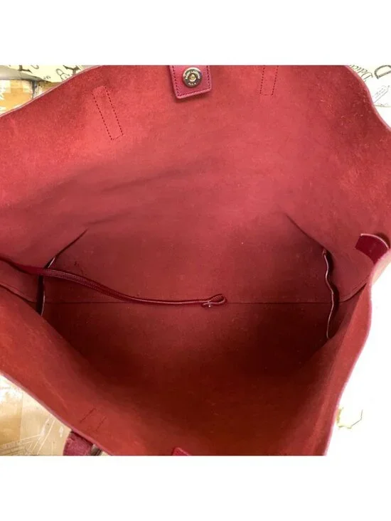 Saint Laurent Shopping Tote Shoulder Bag Red A3 Business Travel - Picture 7 of 16